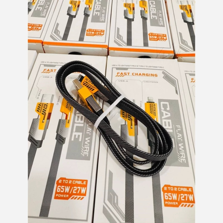 کابل شارژر فست دوکاره آیفون و تایپc